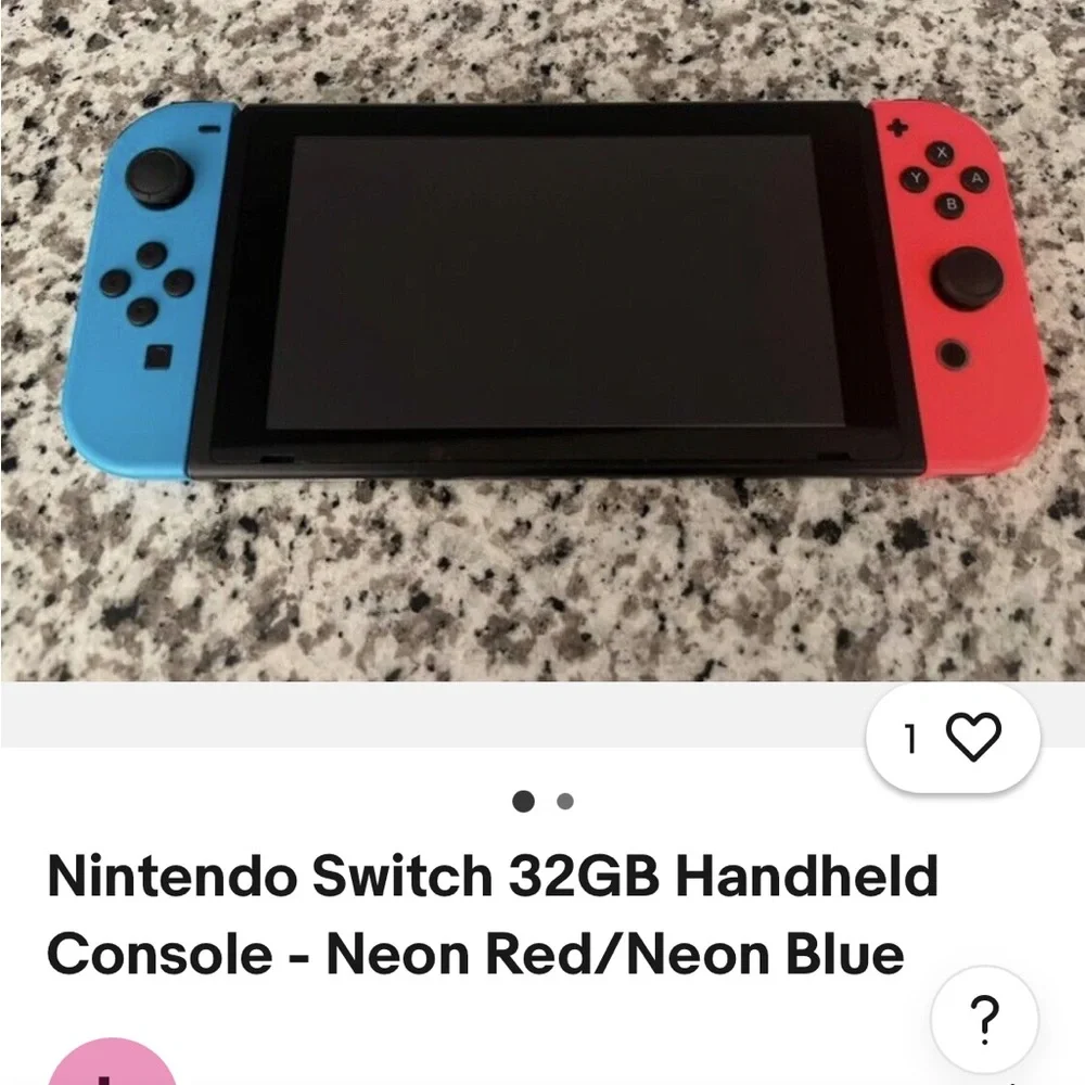 Nintendo Switch Console with Blue and Black Accessories